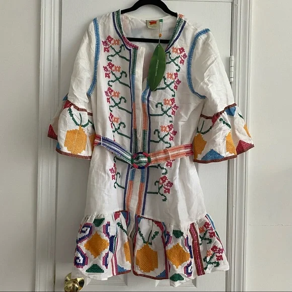 NWT FARM RIO Jimena Embroidered Mini Dress - Picture 7 of 9